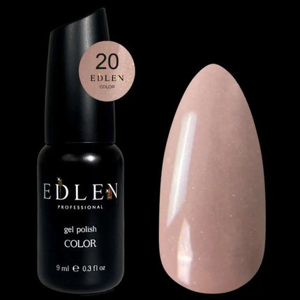 Oj pentru unghii semipermanent Edlen, nuanța №20 Gri-bej cu străluciri aurii, 9ml