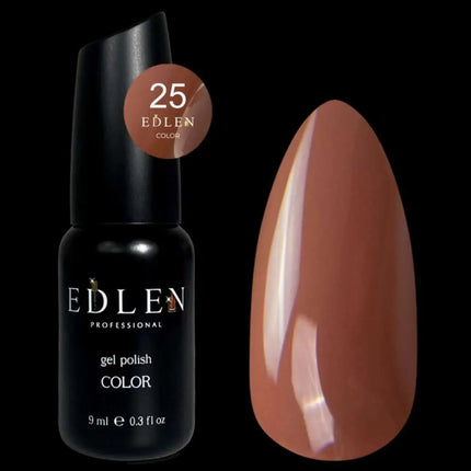 Edlen gel lak za nohte, odtenek št. 25 topla rjava, 9ml