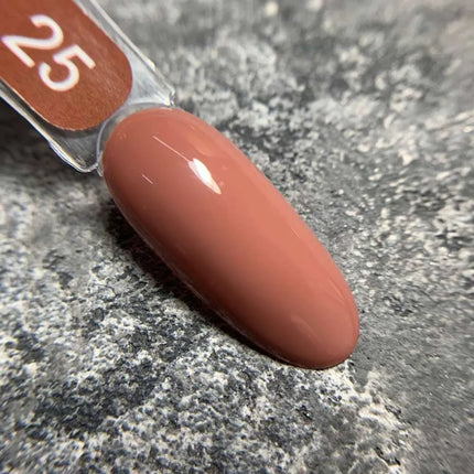 Edlen gel lak za nohte, odtenek št. 25 topla rjava, 9ml