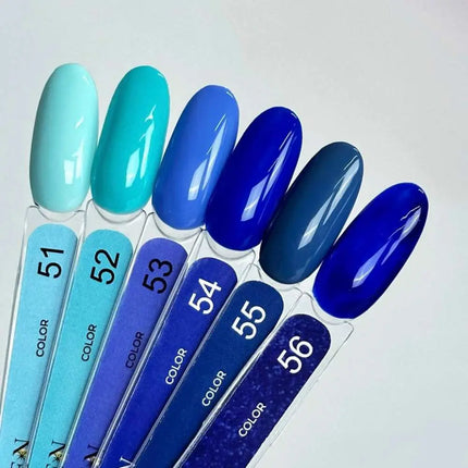 Vernis semi-permanent Edlen couleur n°56 bleu foncé pailleté 9ml