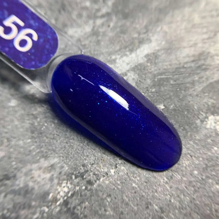 Vernis semi-permanent Edlen couleur n°56 bleu foncé pailleté 9ml