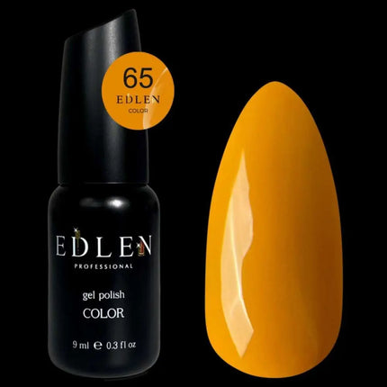 Гель-лак Edlen, колір №65 «Гірчично-жовтий», 9 мл