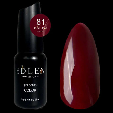 Esmalte semipermanente Edlen color rubí №81 9ml