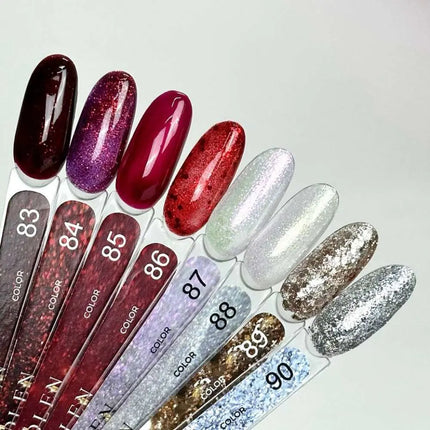 Smalto gel Edlen colore n. 83 Rosso intenso con Shimmer, 9 ml
