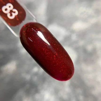 Smalto gel Edlen colore n. 83 Rosso intenso con Shimmer, 9 ml