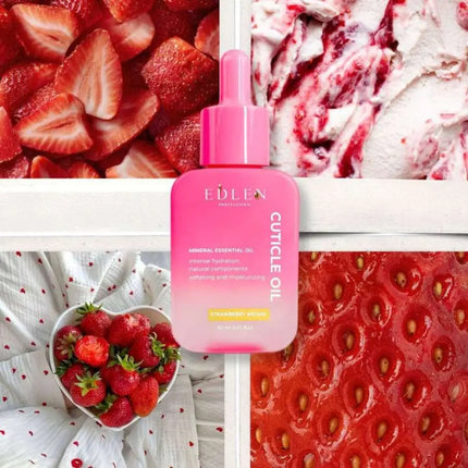 Huile pour cuticules Edlen, arôme fraise, 30 ml