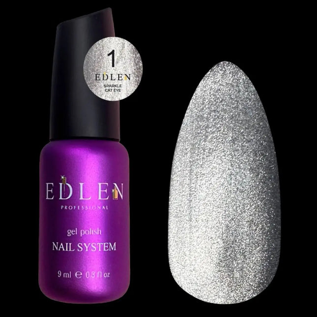 Edlen Efecto ojo de gato Brillo n.º 1 Plata 9 ml