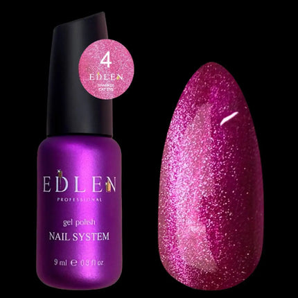 Edlen Katzenaugen-Glitzer Nr. 4 Himbeere 9ml
