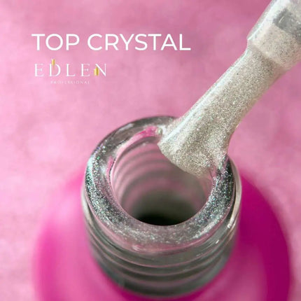 Capa superior Edlen Crystal UV con brillo plateado, 9ml