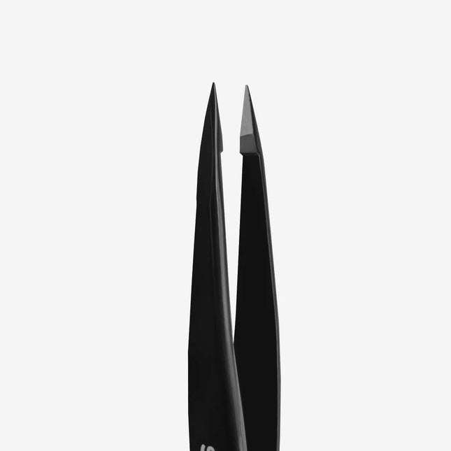 Eyebrow tweezers Staleks Pro Expert 11 Type 5b (point) black TE-11/5b - Eyebrow tweezers