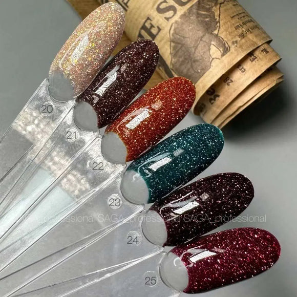 Saga Fiery Gel Polish №24 Dark Maroon 10ml