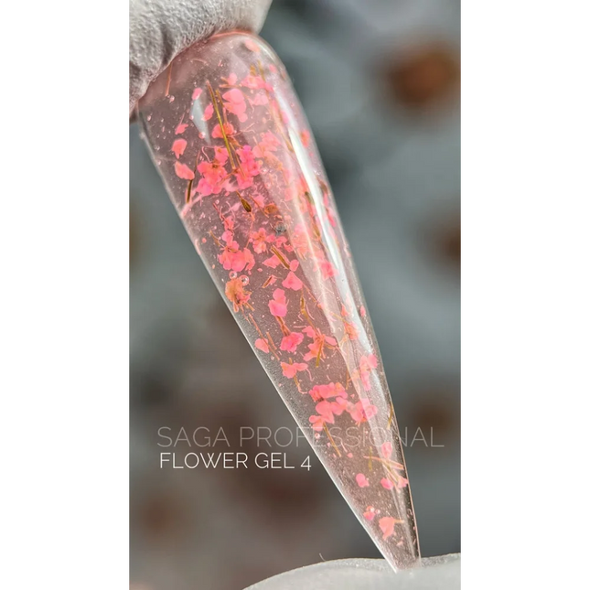 Flower Gel №4 5 ml Saga Professional - Gel paint