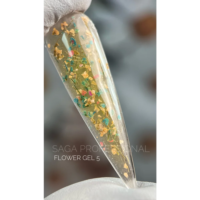Flower Gel №5 5 ml Saga Professional - Gel paint