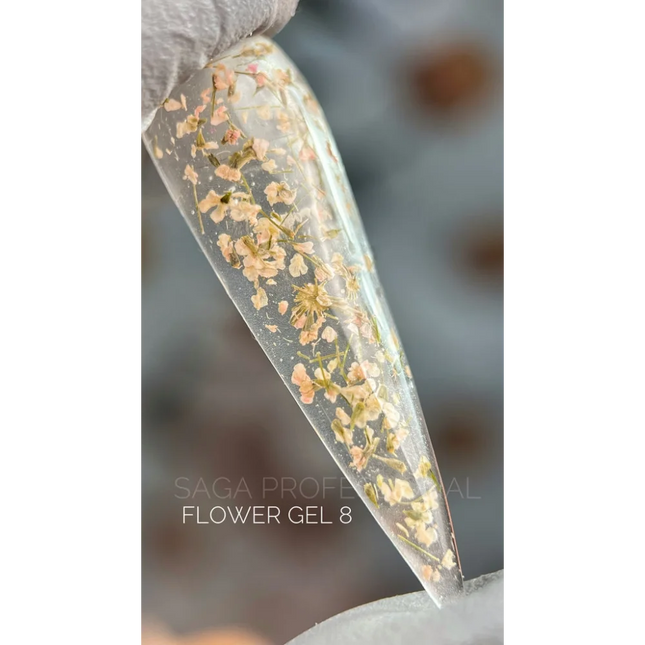 Flower Gel №8 5 ml Saga Professional - Gel paint