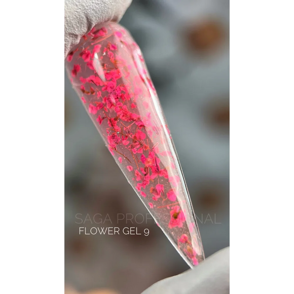 Flower Gel №9 5 ml Saga Professional - Gel paint