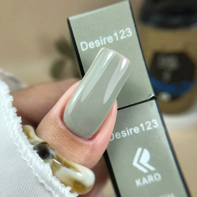 Gel Polish Desire 123 Ash gray 8ml KARO - Gel Nail Polish