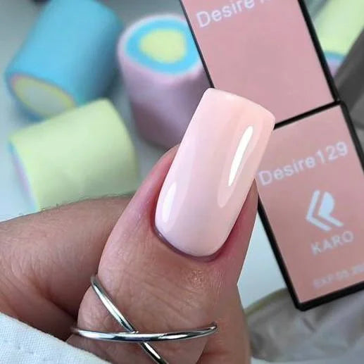 Gel Polish Desire 129 Baby pink 8ml KARO - Gel Nail Polish