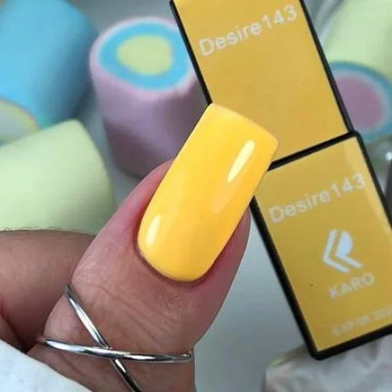 Gel Polish Desire 143 Mustard yellow 8ml KARO - Gel Nail Polish