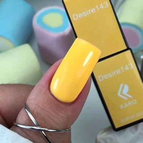 Gel Polish Desire 143 Mustard yellow 8ml KARO - Gel Nail Polish