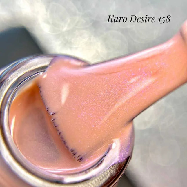 Gel Polish Desire 158 Pinkish beige with shimmer 8ml KARO - Gel Nail Polish