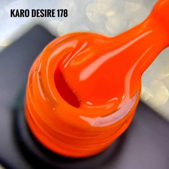 Gel Polish Desire 178 Electric orange 8ml KARO - Gel Nail Polish