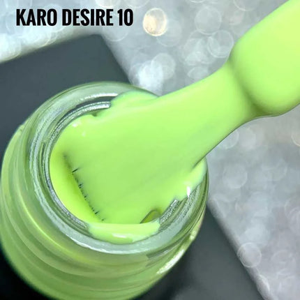 Gel Polish Desire №10 Lime Yellow 8ml KARO - Gel Nail Polish
