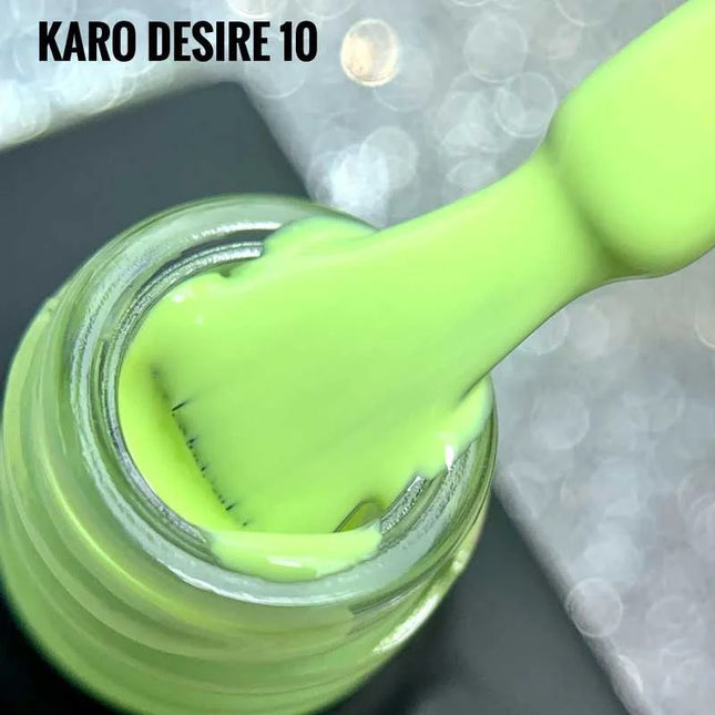 Gel Polish Desire №10 Lime Yellow 8ml KARO - Gel Nail Polish