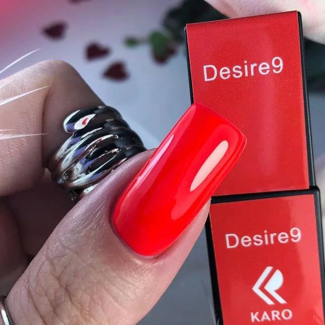 Gel Polish Desire №9 Bright Red 8ml KARO - Gel Nail Polish