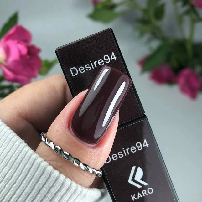 Gel Polish Desire №94 Dark Brown 8ml KARO - Gel Nail Polish