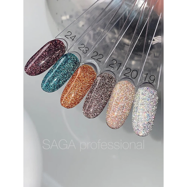 Gel polish Fiery №22 9 ml Saga Professional - Gel Nail Polish