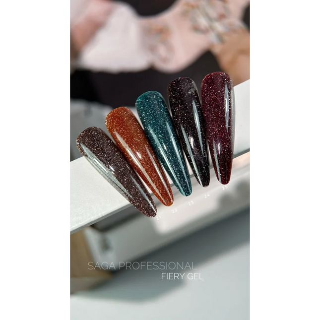 Gel polish Fiery №24 9 ml Saga Professional - Gel Nail Polish