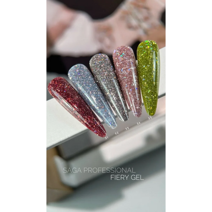 Gel polish Fiery №35 9 ml Saga Professional - Gel Nail Polish