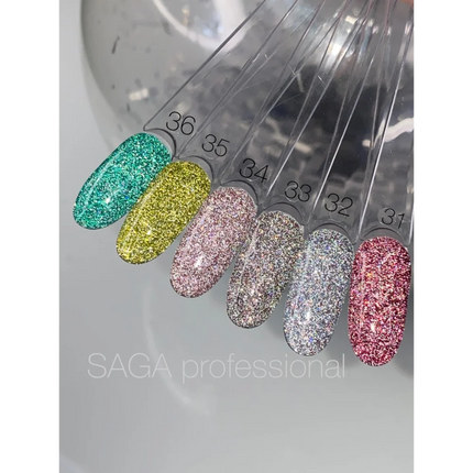 Gel polish Fiery №35 9 ml Saga Professional - Gel Nail Polish
