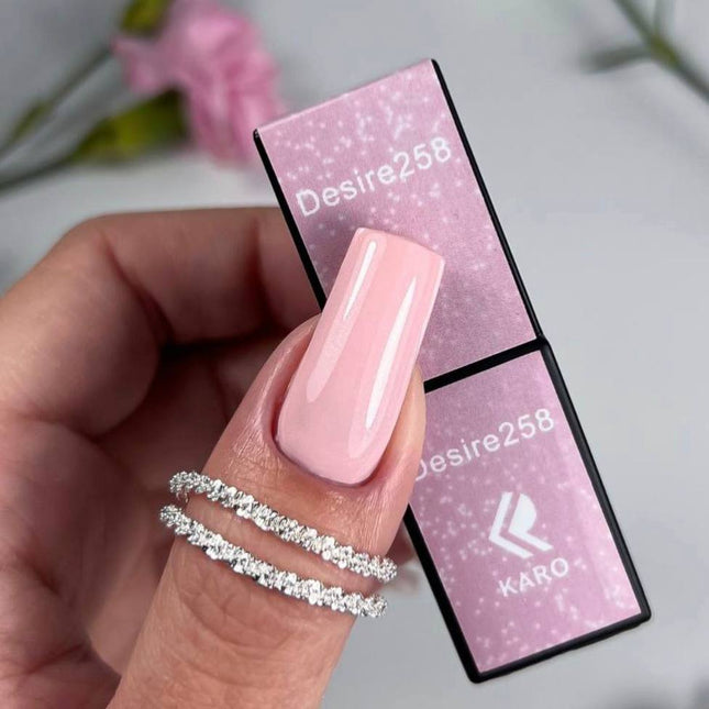 Gel Polish Desire 258 light pink with shimmer 8ml KARO