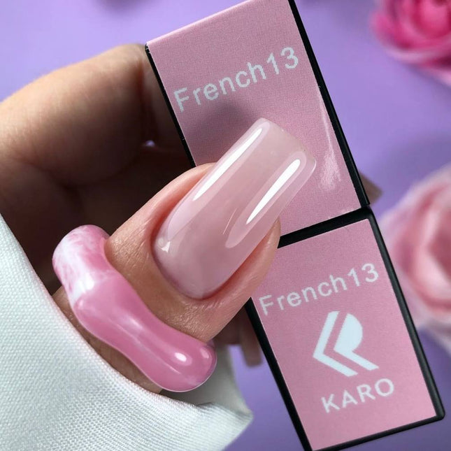 Gel Polish French 13  translucent light rose 8ml KARO