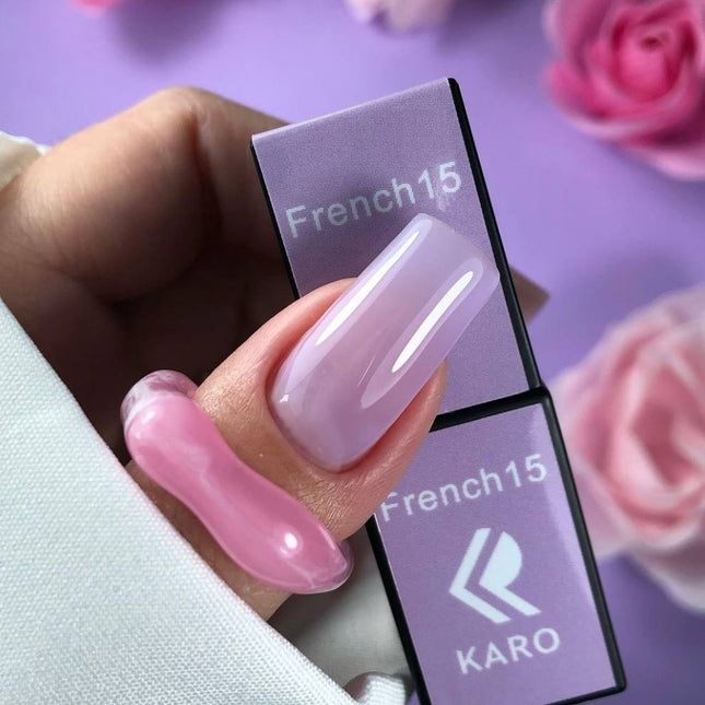 Gel Polish French 15 translucent light lavander 8ml KARO