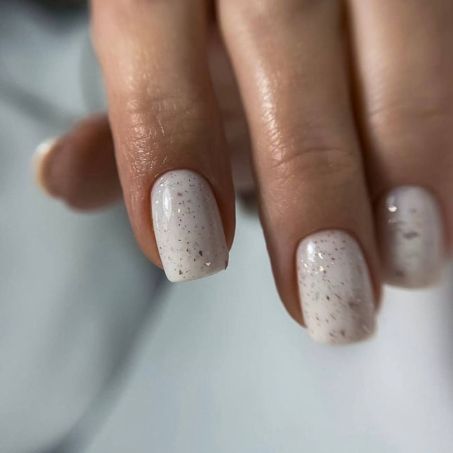 Gel Polish French Rich milk with a gold leaf 8ml KARO