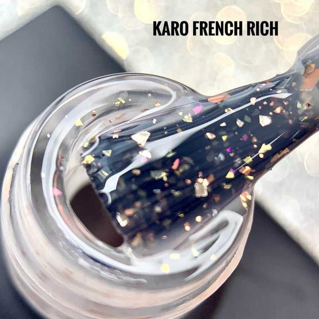 Gel Polish French Rich milk with a gold leaf 8ml KARO