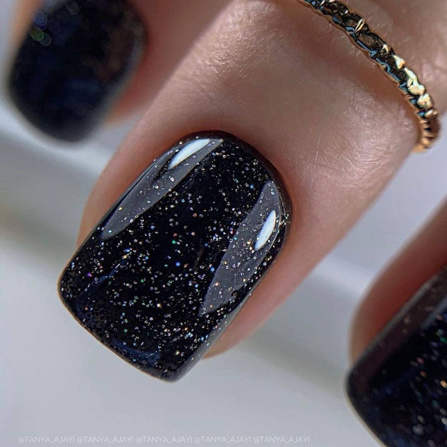 Gel Polish lux №72 black with glitter 8ml KARO