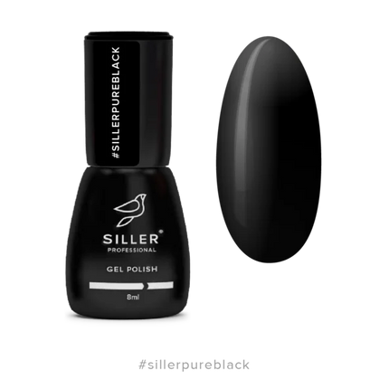 Gel Polish Pure Black 8 ml Siller - Gel Nail Polish