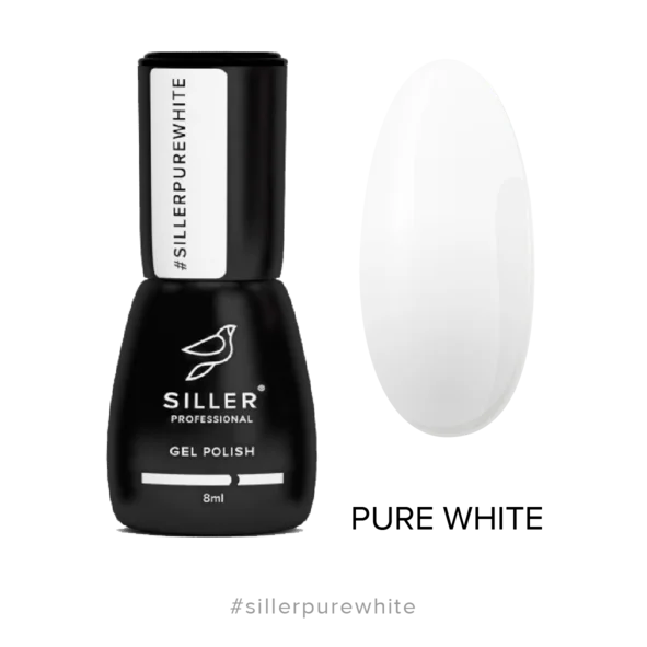 Gel Polish Pure White 8 ml Siller - Gel Nail Polish