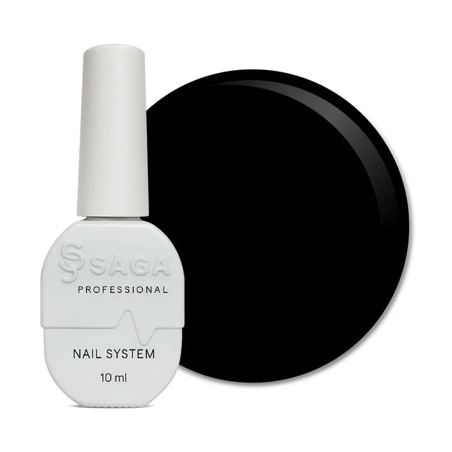 Gel Polish Saga 1 Black 10 ml - Gel Nail Polish