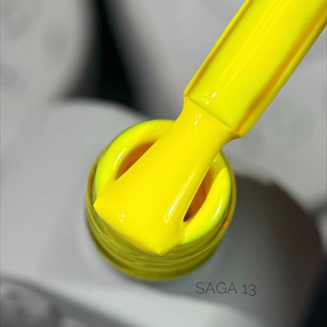 Gel Polish Saga 13 Yellow 10 ml - Gel Nail Polish