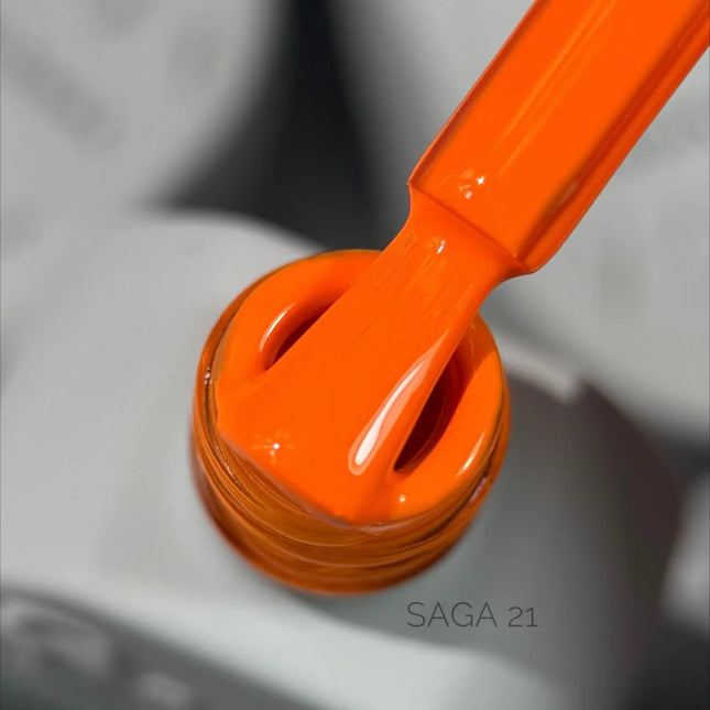 Gel Polish Saga 21 Bright Orange 10 ml - Gel Nail Polish