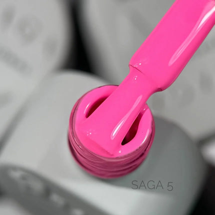 Gel Polish Saga 5 Bright Pink 10 ml - Gel Nail Polish