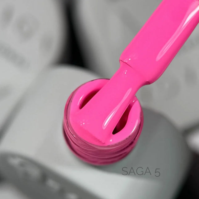 Gel Polish Saga 5 Bright Pink 10 ml - Gel Nail Polish