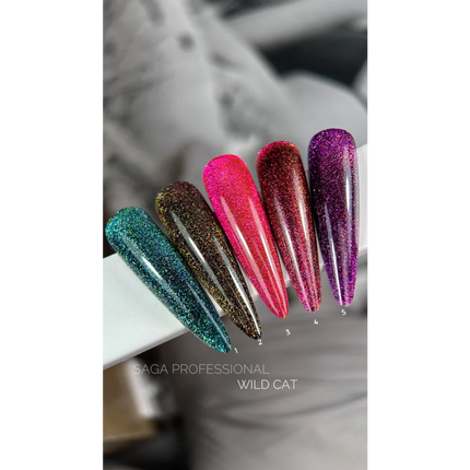 Gel polish Wild Cat №2 9 ml Saga Professional - Gel Nail Polish