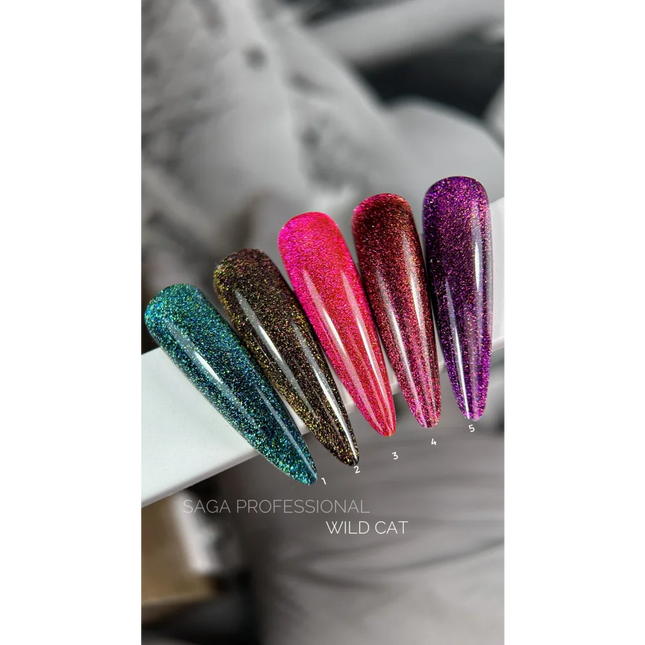 Gel polish Wild Cat №2 9 ml Saga Professional - Gel Nail Polish