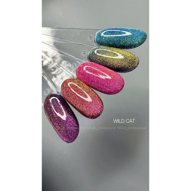 Gel polish Wild Cat №3 9 ml Saga Professional - Gel Nail Polish