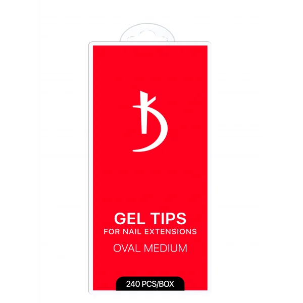 Gel tips for extensions Oval Medium 240 pcs Kodi professional - Nail extension forms